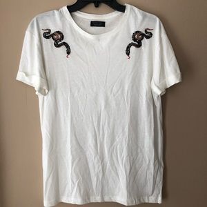 Zara man tee shirt with snakes print